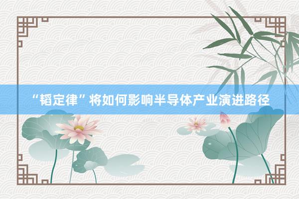 “韬定律”将如何影响半导体产业演进路径