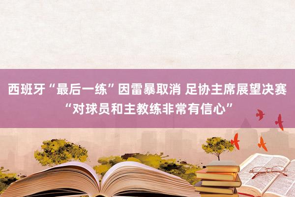 西班牙“最后一练”因雷暴取消 足协主席展望决赛“对球员和主教练非常有信心”