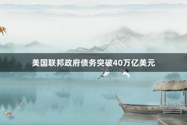 美国联邦政府债务突破40万亿美元