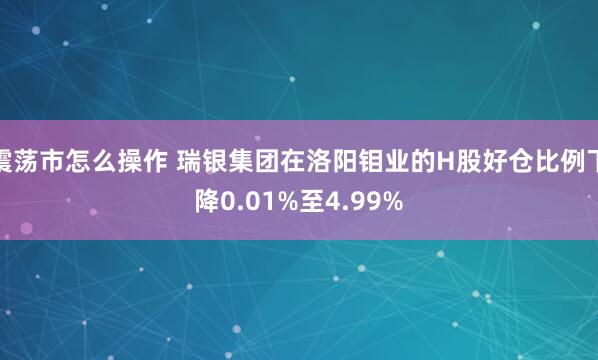 震荡市怎么操作 瑞银集团在洛阳钼业的H股好仓比例下降0.01%至4.99%